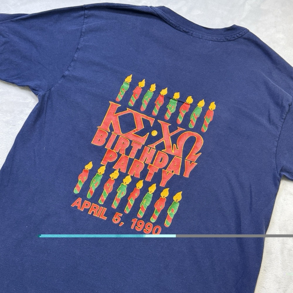 Vintage 1990 Single Stitch Alabama Kappa Sigma Chi Omega Pocket Tee XL USA